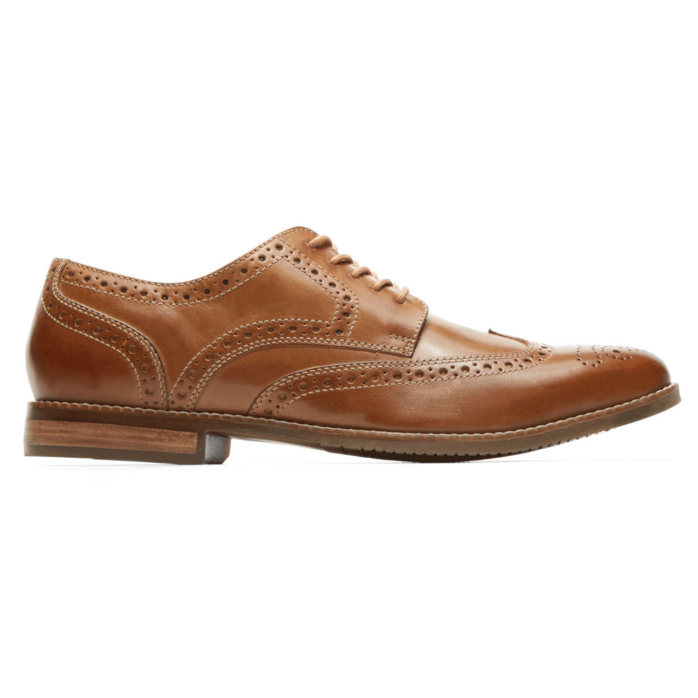 Rockport Singapore Mens Lace Up - Style Purpose Wingtip Brown - SZ3698241